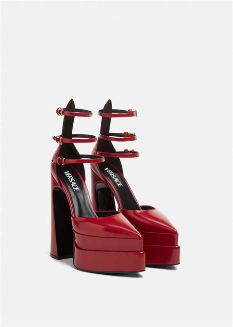 burgundy versace shoes|versace slingback shoes.